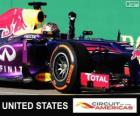 Себастьян Феттель празднует свою победу в Гран Гран-при США 2013
